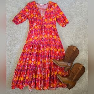 Abel The Label Size Small Floral Maxi Dress